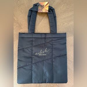 Eilish - Billie Eilish Black Quilted Tote Bag - NEW with tag